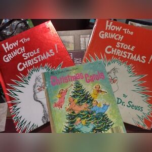 Vintage Grinch books 70's and newer some wear